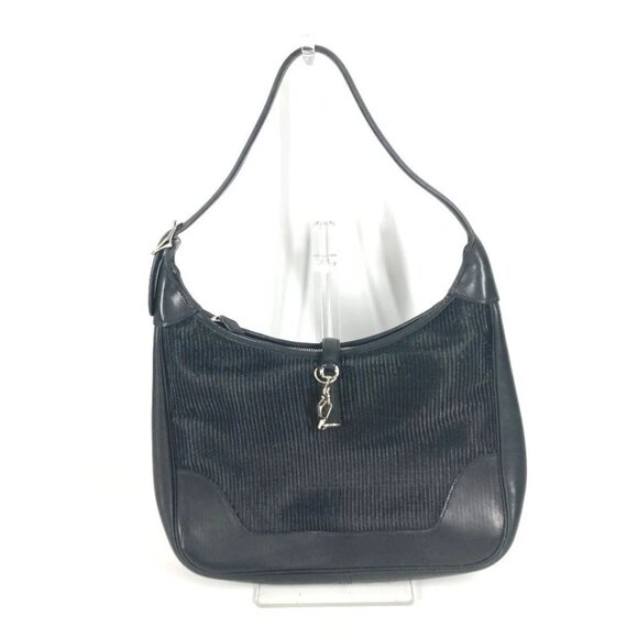 HERMES Trim 31 Trim 31 bag Shoulder Bag straw / Leather Black/SilverHardware - Picture 1 of 15